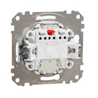 Двоклавішний вимикач з синьою LED підсвіткою Білий Sedna Design Schneider Electric SDD111105L
