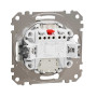 Двоклавішний вимикач з синьою LED підсвіткою Білий Sedna Design Schneider Electric SDD111105L
