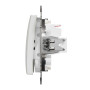 Двоклавішний вимикач з синьою LED підсвіткою Білий Sedna Design Schneider Electric SDD111105L