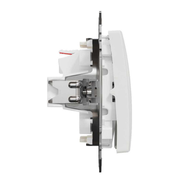 Двоклавішний вимикач з синьою LED підсвіткою Білий Sedna Design Schneider Electric SDD111105L