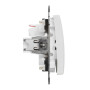 Двоклавішний вимикач з синьою LED підсвіткою Білий Sedna Design Schneider Electric SDD111105L
