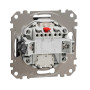 Двоклавішний вимикач з синьою LED  підсвіткою Чорний Sedna Design Schneider Electric SDD114105L