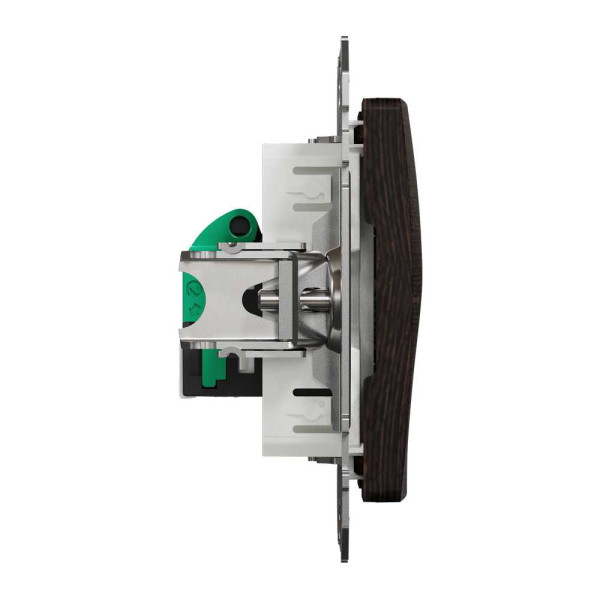 SDD181451. Компютерна розетка однопостова, роз’єм RJ45
кат. 5е UTP, Sedna Design & Elements, Венге - імітація дерева, SDD181451 Schneider Electric