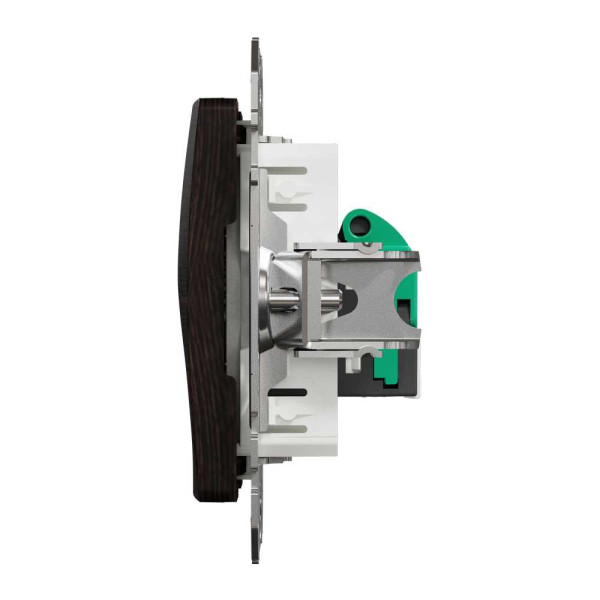 SDD181451. Компютерна розетка однопостова, роз’єм RJ45
кат. 5е UTP, Sedna Design & Elements, Венге - імітація дерева, SDD181451 Schneider Electric