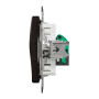 SDD181451. Компютерна розетка однопостова, роз’єм RJ45
кат. 5е UTP, Sedna Design & Elements, Венге - імітація дерева, SDD181451 Schneider Electric