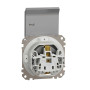 Розетка з заземленням, зі шторками, та з кришкою IP44 Алюміній Sedna Design Schneider Electric SDD213024