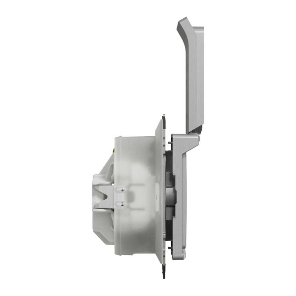 Розетка з заземленням, зі шторками, та з кришкою IP44 Алюміній Sedna Design Schneider Electric SDD213024