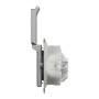 Розетка з заземленням, зі шторками, та з кришкою IP44 Алюміній Sedna Design Schneider Electric SDD213024