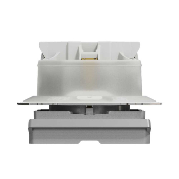 Розетка з заземленням, зі шторками, та з кришкою IP44 Алюміній Sedna Design Schneider Electric SDD213024