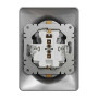 Подвійна розетка 2P+E з заземляючим контактом, Алюміній Sedna Design Schneider Electric SDD313221