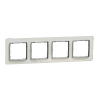 Рамка 4-постова Штучне Біле скло Sedna Elements Schneider Electric SDD360804