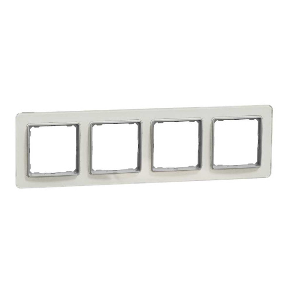 Рамка 4-постова  Штучне Біле скло Sedna Elements Schneider Electric SDD360804