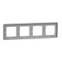 Рамка 4-постова  Штучне Біле скло Sedna Elements Schneider Electric SDD360804