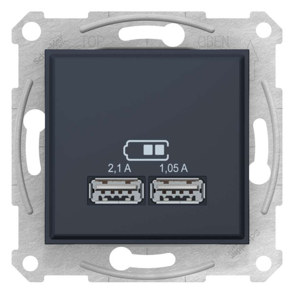 USB РОЗЕТКА SEDNA 2,1A ГРАФІТ, SDN2710270