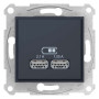 USB РОЗЕТКА SEDNA 2,1A ГРАФІТ, SDN2710270