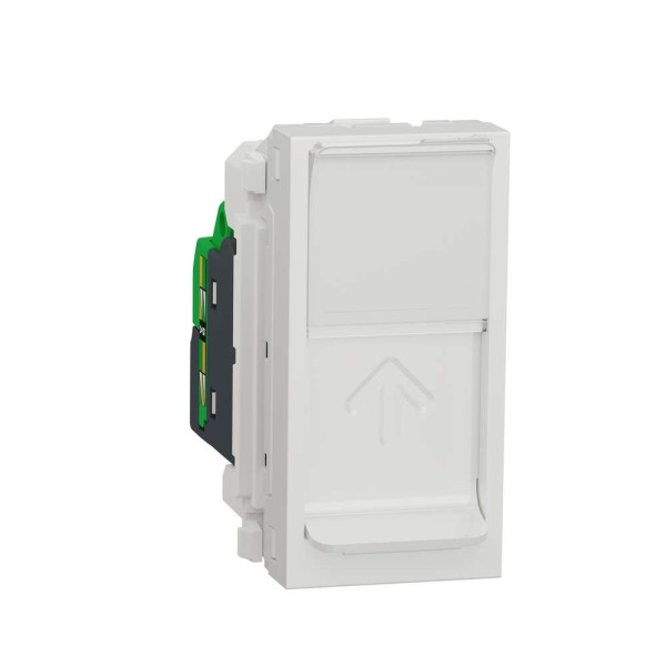Розетка комп'ютерна RJ45, одинарна, категорія 5 UTP, 1  модуль, білий, NU341018