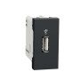 USB-коннектор 1 модуль антрацит, NU342954