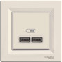 USB РОЗЕТКА 2,1A КРЕМ ASFORA, EPH2700223