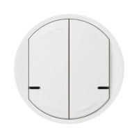 64816. Celiane with NETATMO. Лицьова панель для розумного вимикача 2-клавішного. Колір Білий