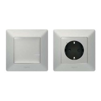 752354. Valena Life with NETATMO. Набор для управления электроприборами. Разумная розетка 2К+С + умный беспроводной 1-клавишный выключатель. Цвет Алюминий