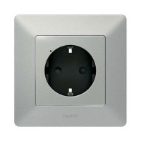 752394. Valena Life with NETATMO. Розумна розетка 2К+З 16А 230В. Колір Алюміній