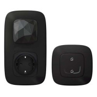 752896. Valena Allure with NETATMO. Стартовый набор. Шлюз WiFi + Умная розетка 2К+С 16А 250В + Главный беспроводной выключатель "Дома/Вне Дома". Цвет Антрацит