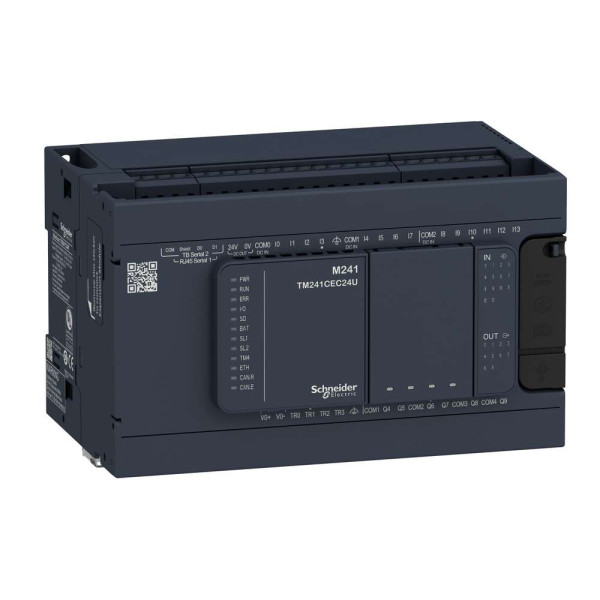 Контролер M241 24 ВХ/ВИХ РЕЛЕ 2 RS485. TM241C24R