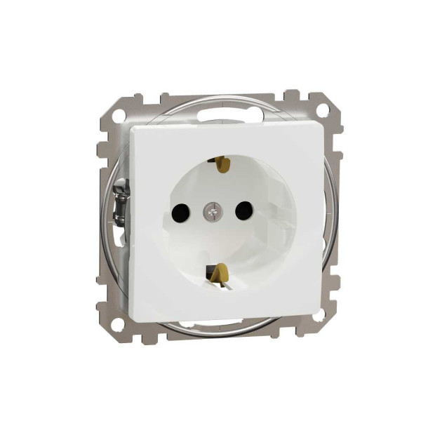 Розетка з заземленням та з захисними шторками Білий Sedna Design Schneider Electric SDD111022