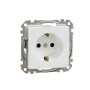 Розетка з заземленням та з захисними шторками Білий Sedna Design Schneider Electric SDD111022