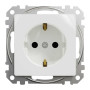 Розетка з заземленням та з захисними шторками Білий Sedna Design Schneider Electric SDD111022
