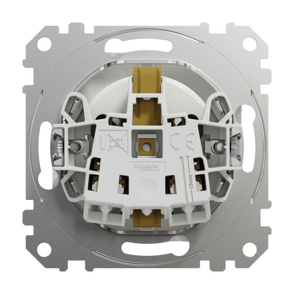 Розетка з заземленням та з захисними шторками Білий Sedna Design Schneider Electric SDD111022