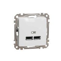USB розетка тип A+A 2,1A Білий Sedna Design Schneider Electric SDD111401