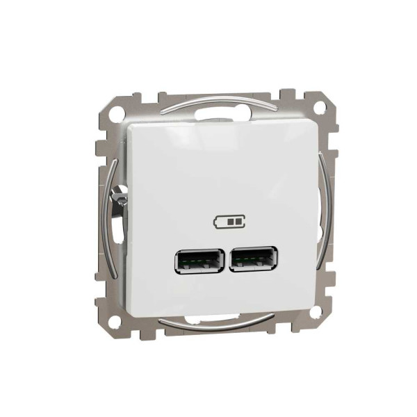 USB розетка тип A+A 2,1A Білий Sedna Design Schneider Electric SDD111401