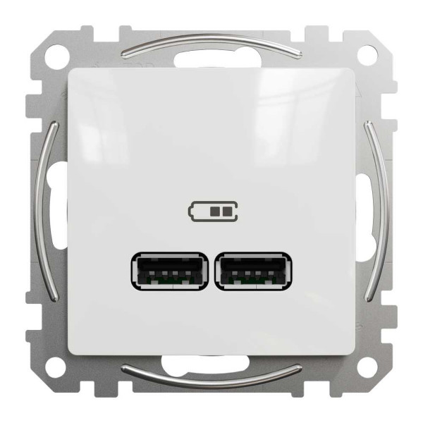 USB розетка тип A+A 2,1A Білий Sedna Design Schneider Electric SDD111401