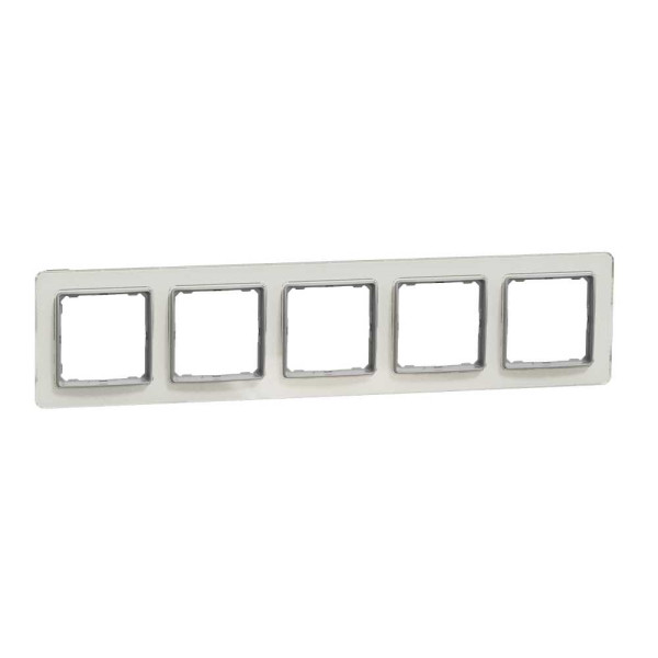 Рамка 5-постова  Штучне Біле скло Sedna Elements Schneider Electric SDD360805