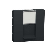 Розетка комп'ютерна RJ45, одинарна категорія 6 STP, 2 модулі антрацит, NU341754