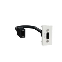 Розетка HDMI, 1 модуль білий, NU343018