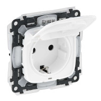 755204. Valena Allure Розетка 2к+С Шт IP44 Бел